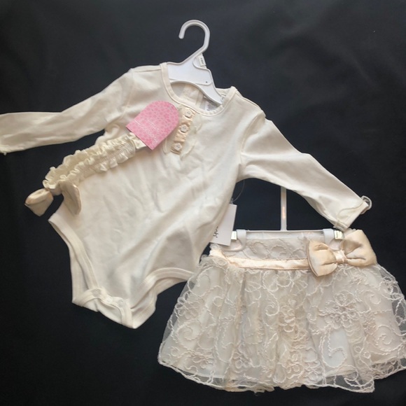 Savana baby outfit skirt headband with onesie - Picture 1 of 9